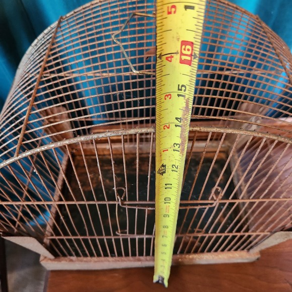 Art Deco Birdcage, True Vintage, Decor OR Pet. Patina Metal - Picture 3 of 9